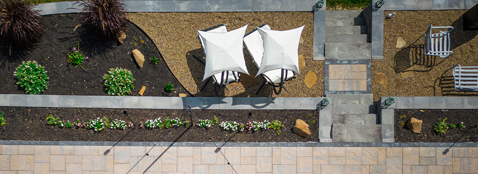 Aerial of outdoor construction